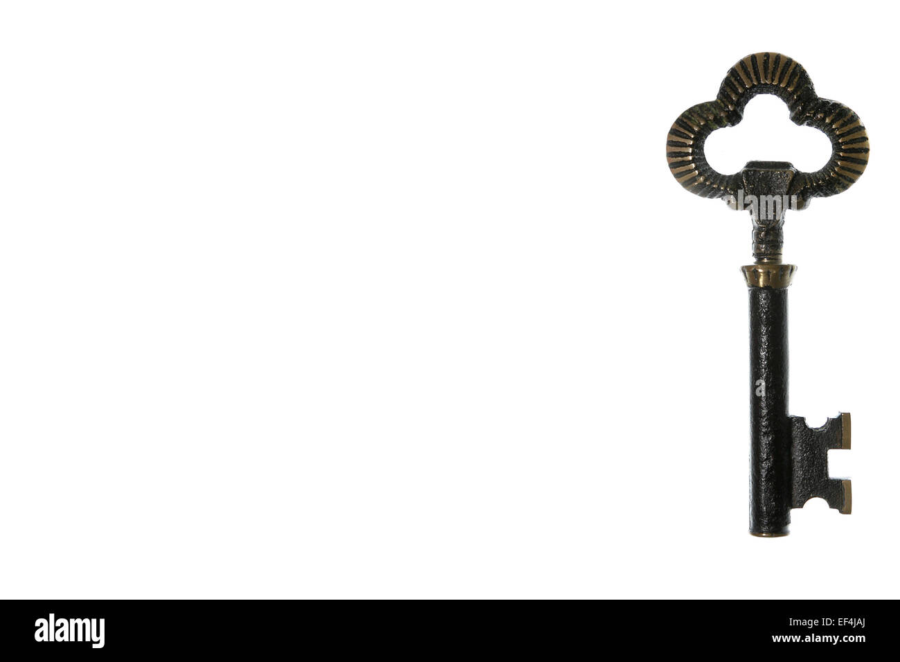 key vintage isolated open copper metal antique retro house secure