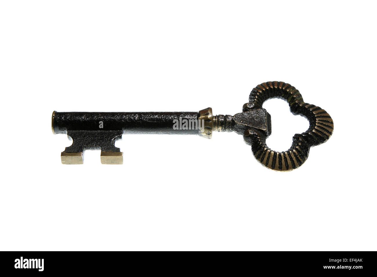 key vintage isolated open copper metal antique retro house secure