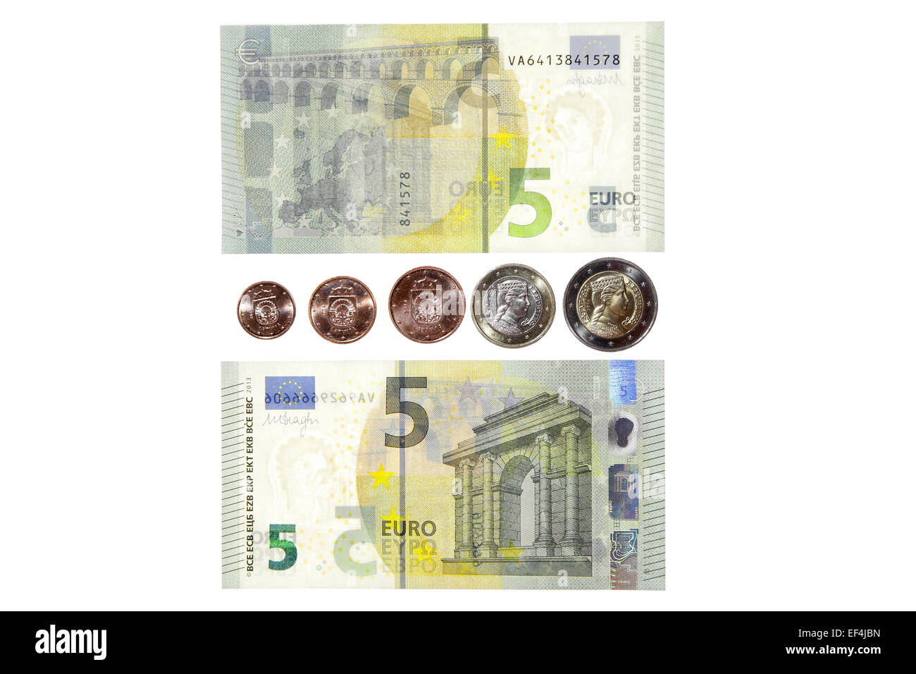 lfive 5 euro change money economy monetary european union global future  conversion active currency banknote greenback paper new Stock Photo - Alamy