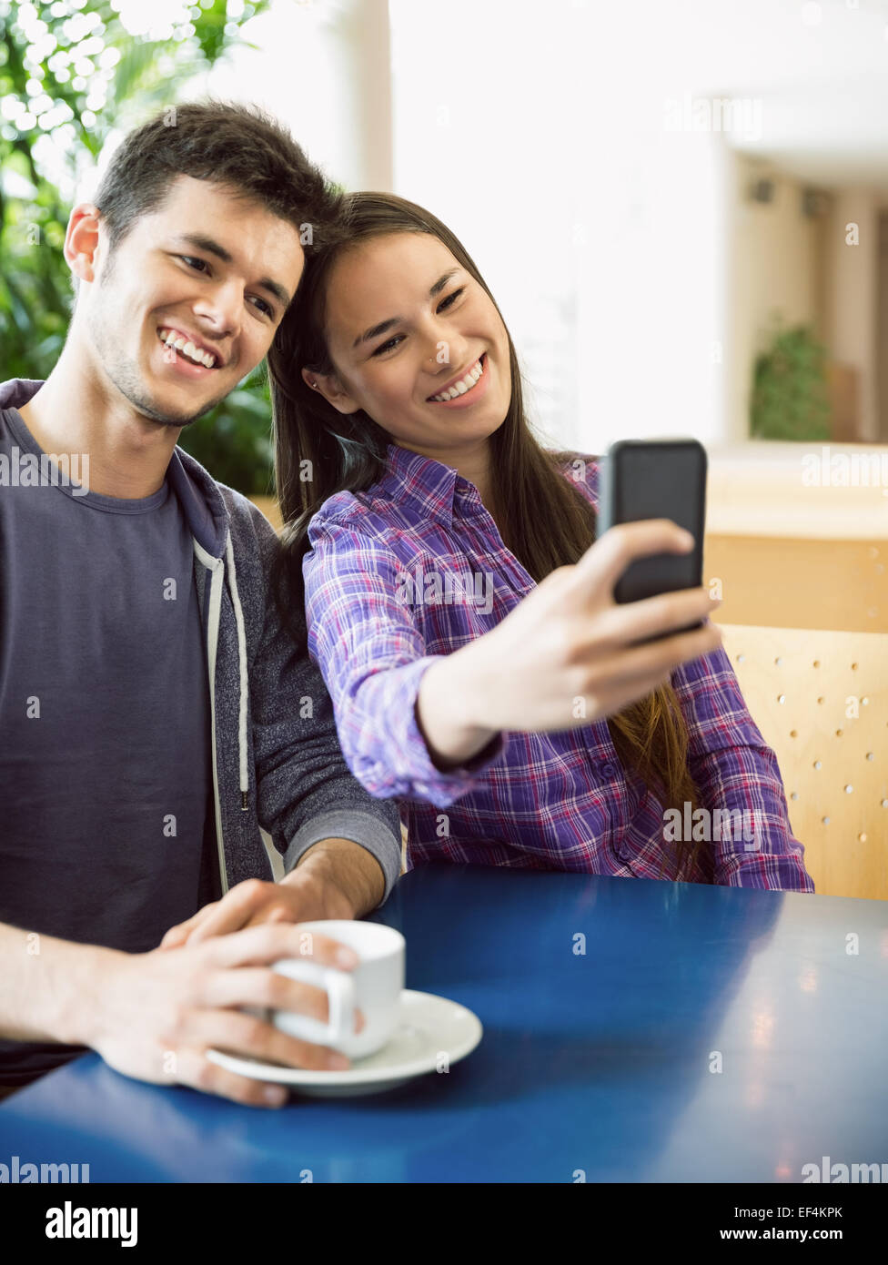 Young college student selfie hi-res stock photography and images - Alamy