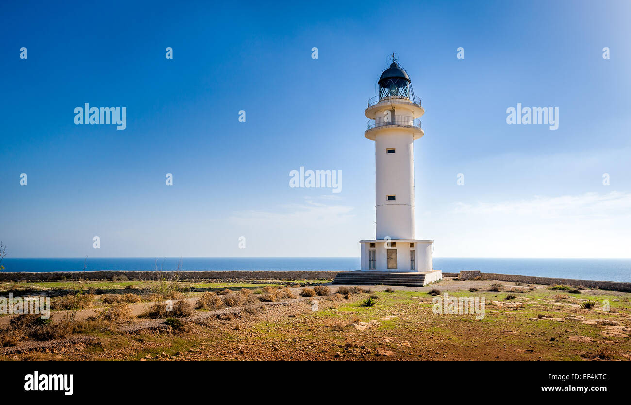 Formentera lighthouse Stock Photo