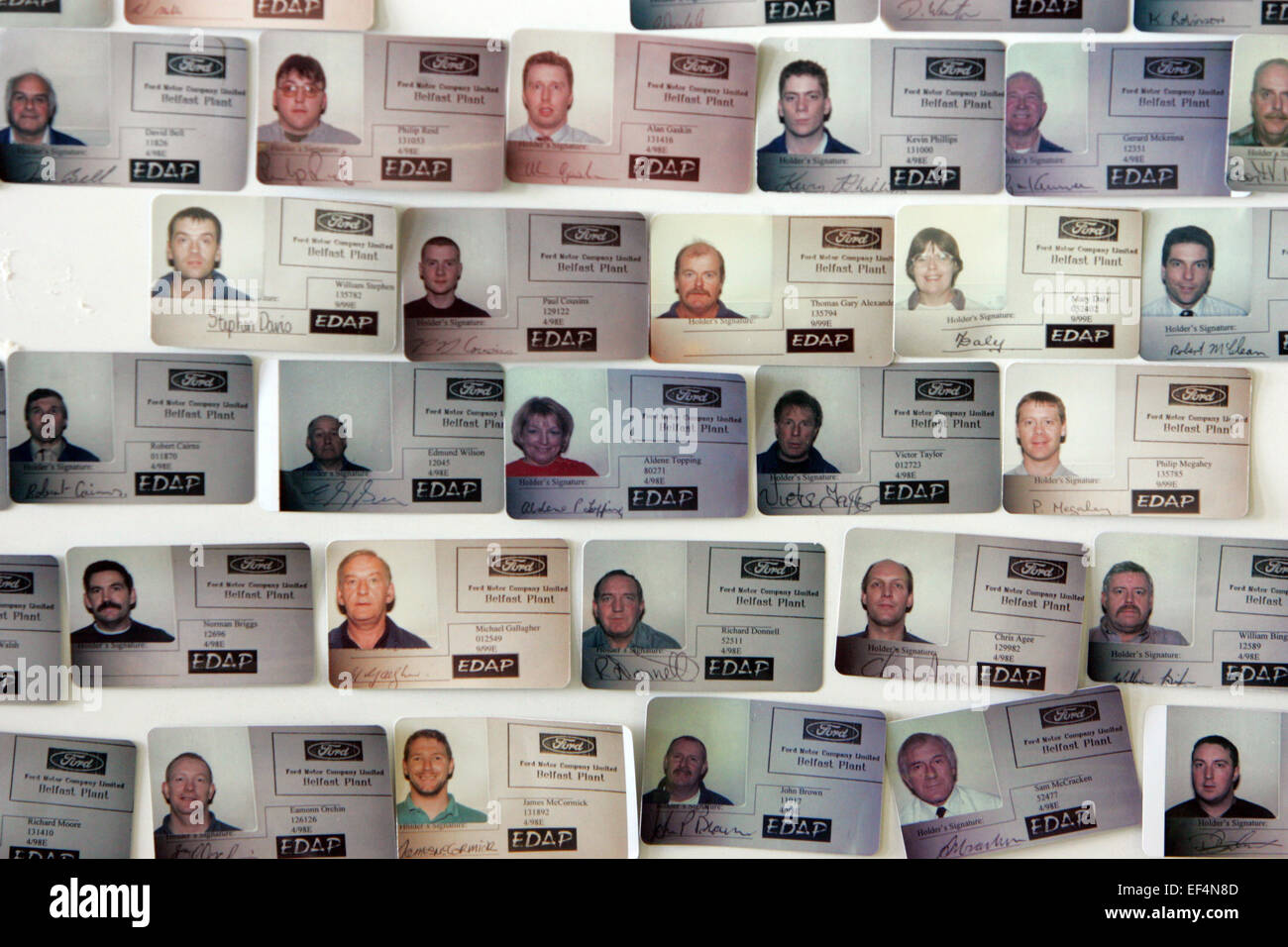 Sitin workersof the Visteon Factory in west Belfast, 7 April, 2009