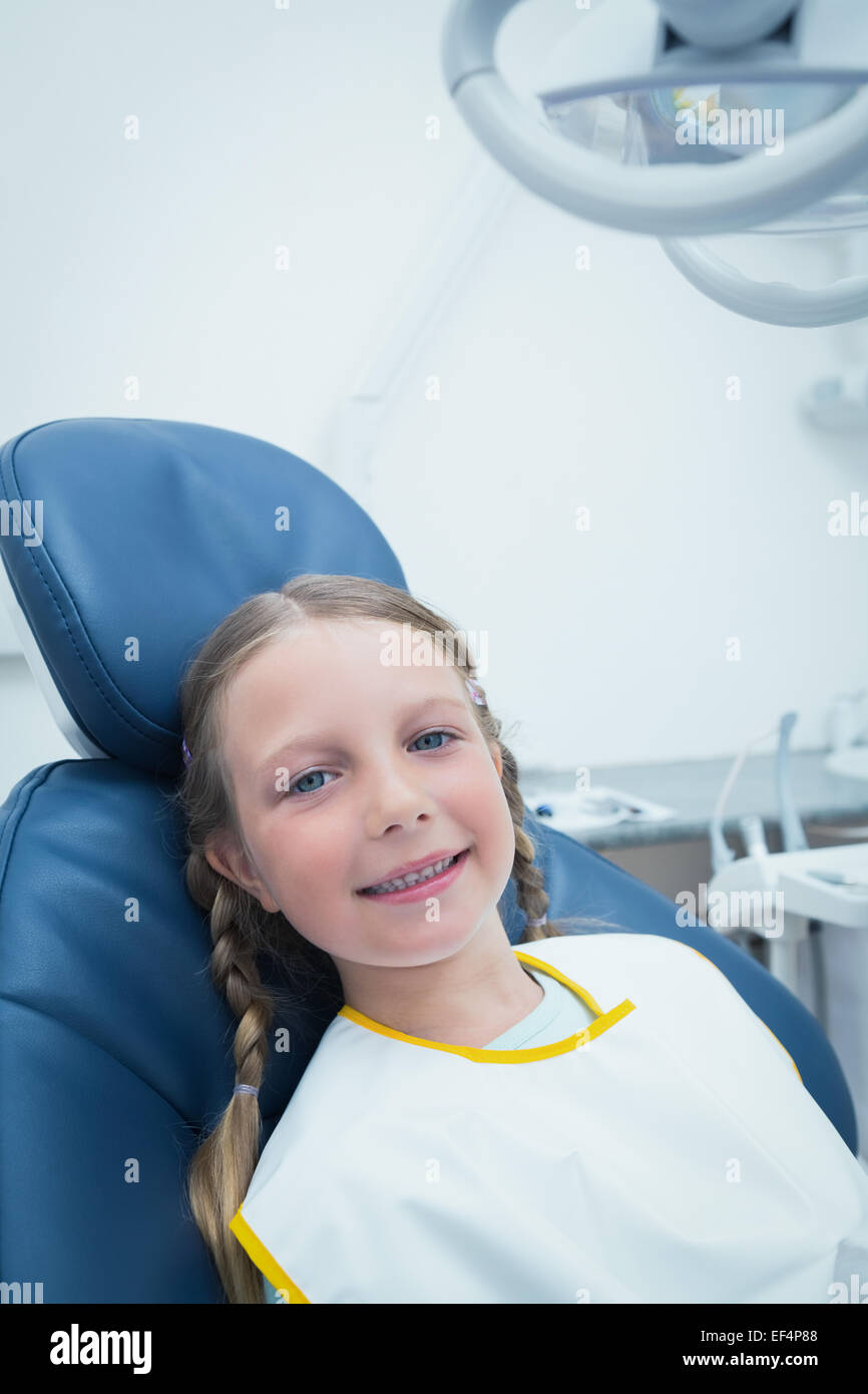 Girl waiting for dental exam Stock Photo Alamy
