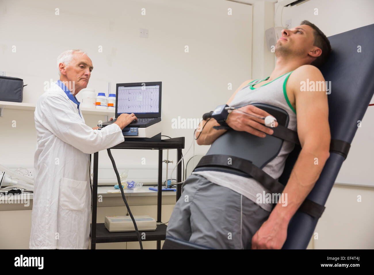 Man strapped to gurney to find out his BMR Stock Photo - Alamy