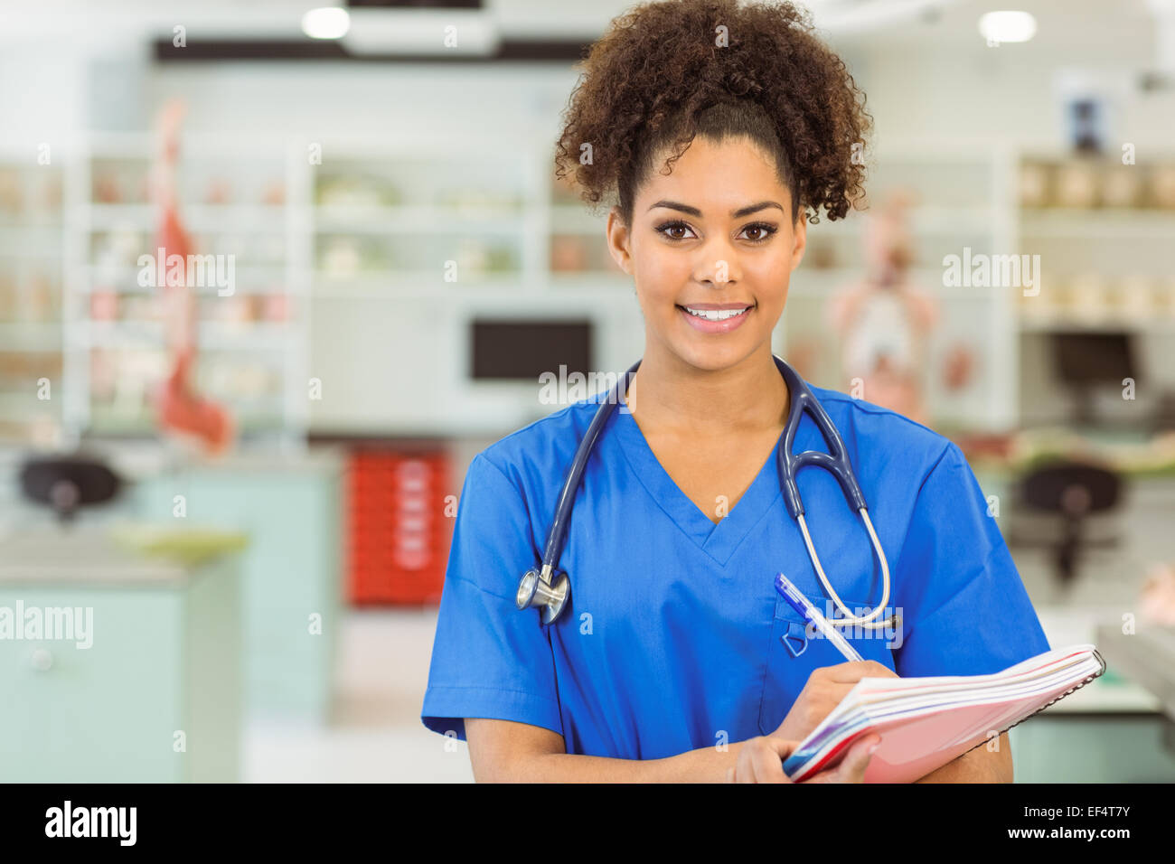 Young medical student smiling at camera Stock Photo Alamy