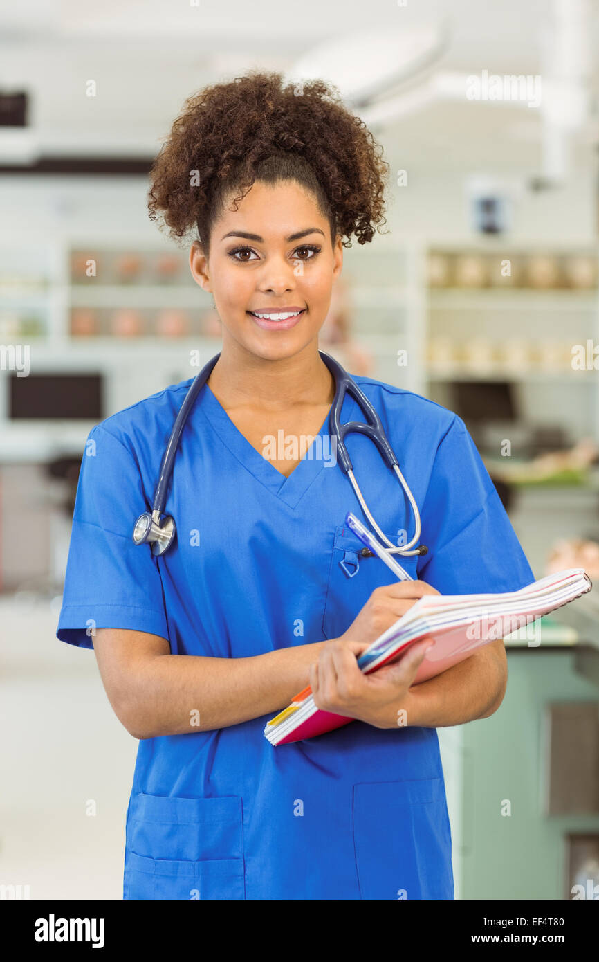 Young medical student smiling at camera Stock Photo Alamy
