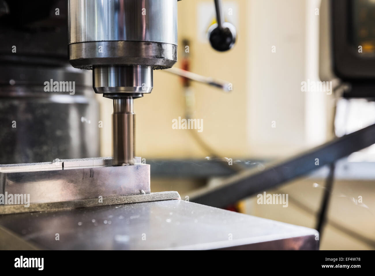 Large drill with heavy machinery Stock Photo