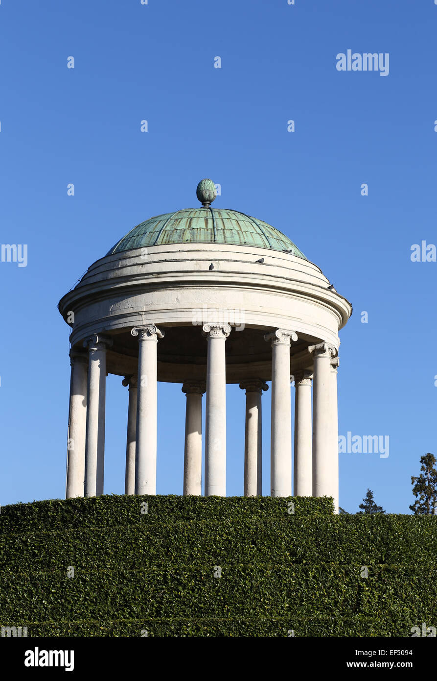 ancient temple over the hill of the public park of vicenza Italy Stock Photo