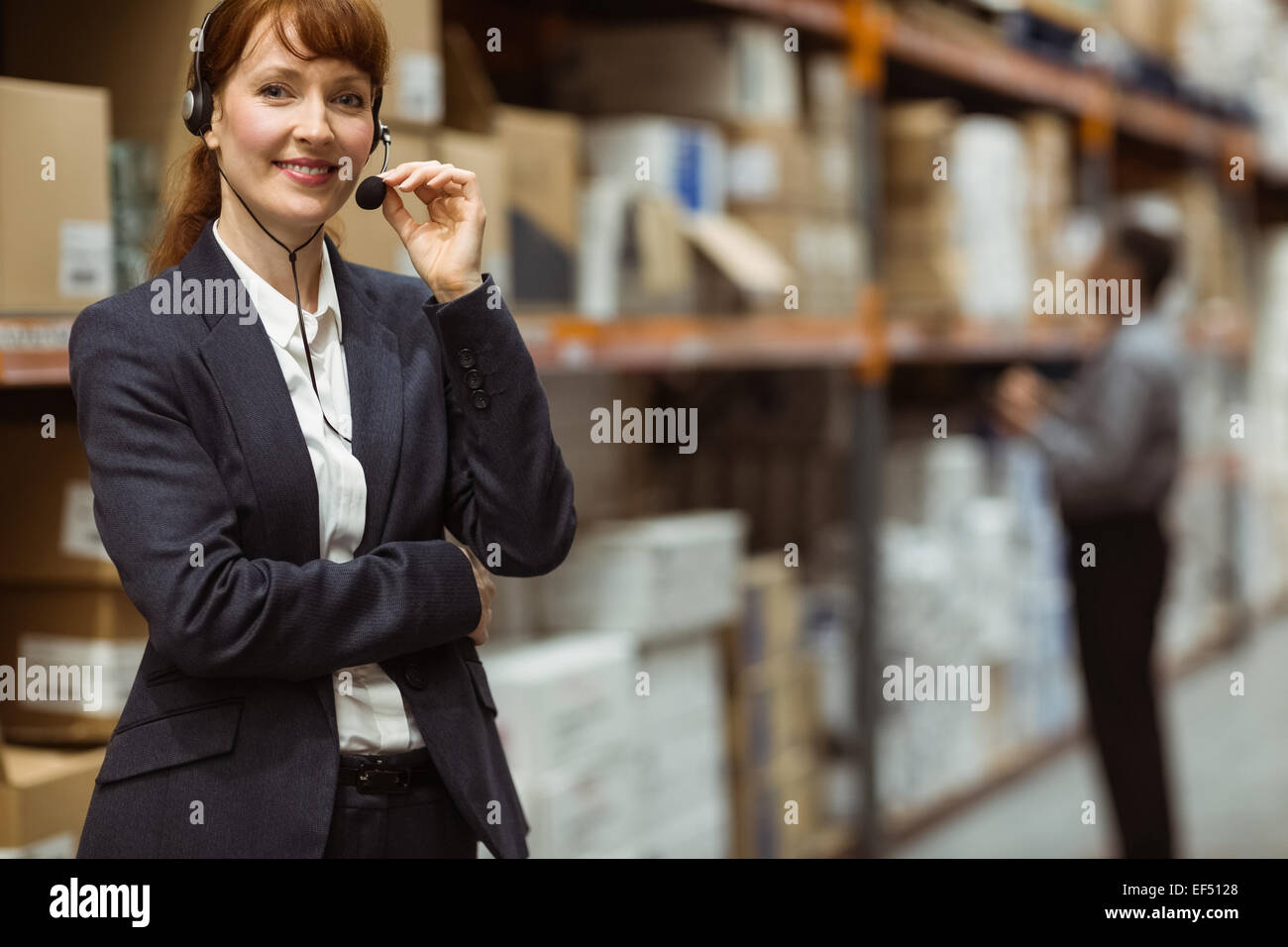 Confident male manager talking hi-res stock photography and images - Alamy