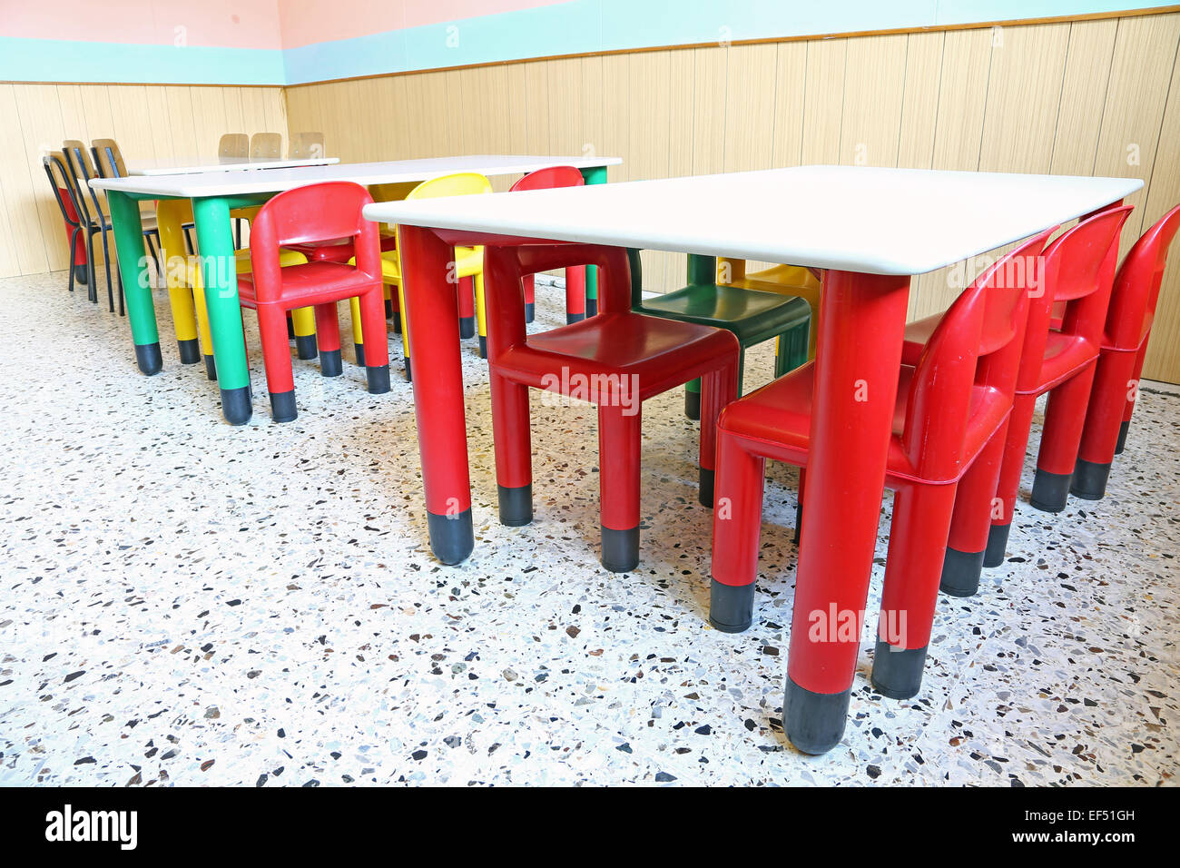 small plastic table and chairs