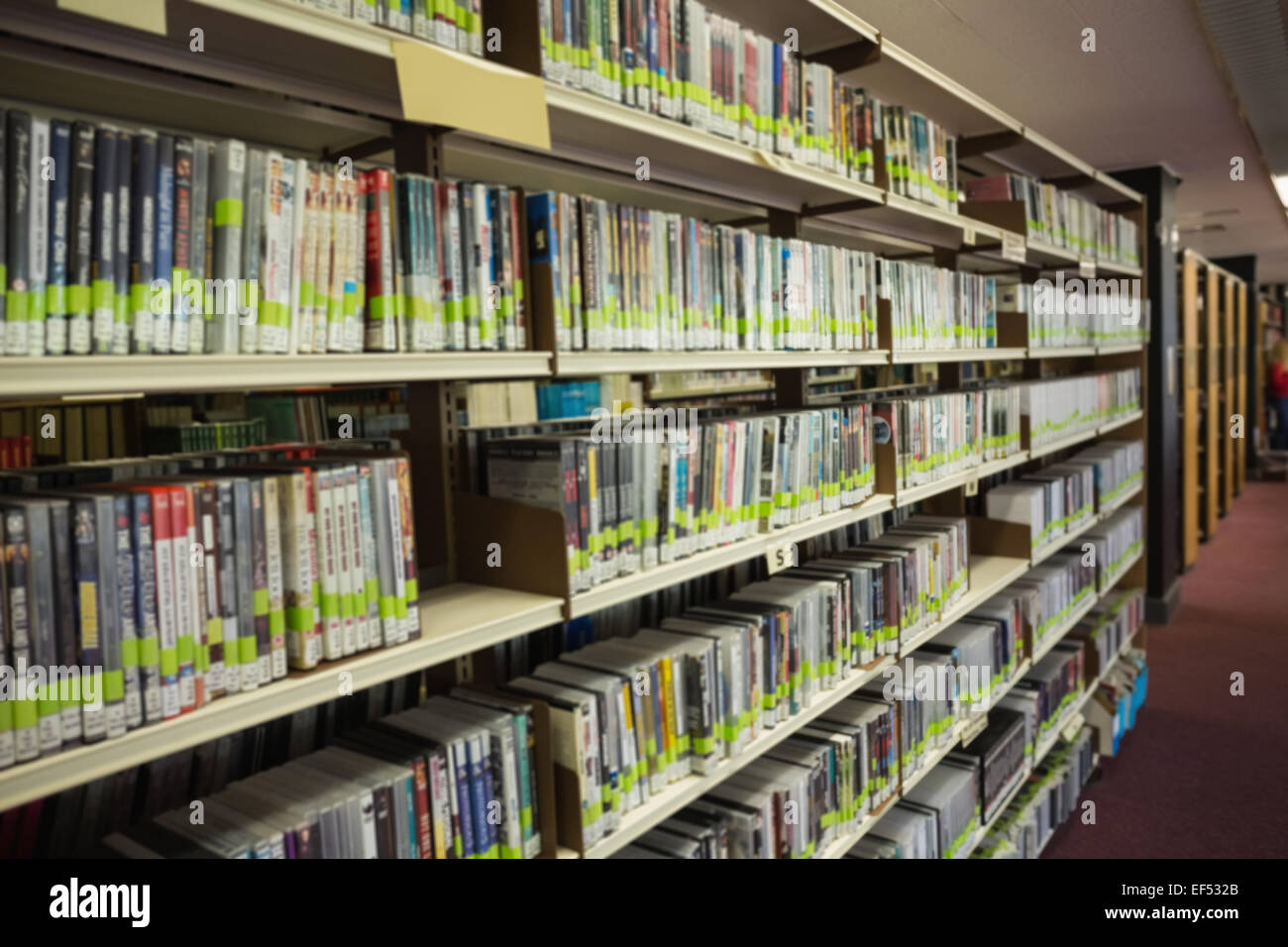 Rows of bookshelves in the library Stock Photo - Alamy