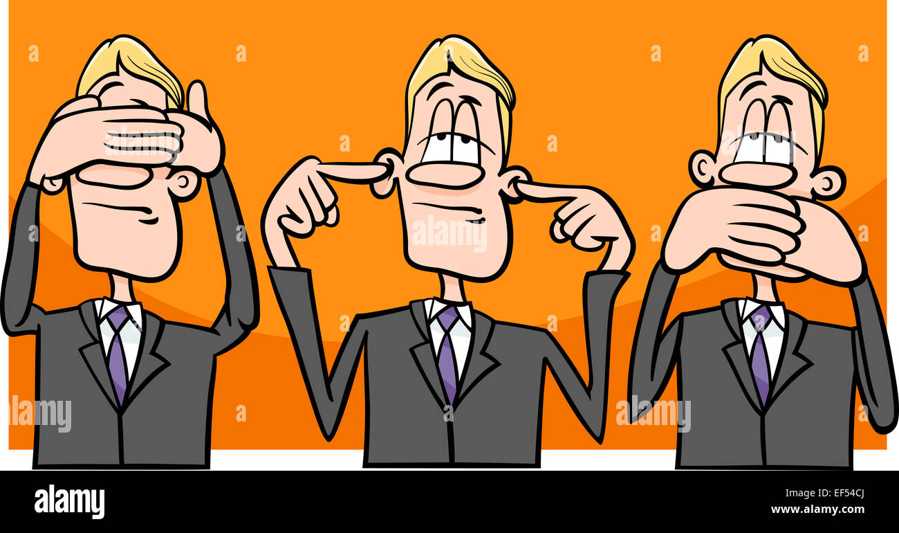 Cartoon Humor Concept Illustration Of See No Evil Hear No Evil Cartoon Humor Concept Illustration Of See No Evil Hear No Evil