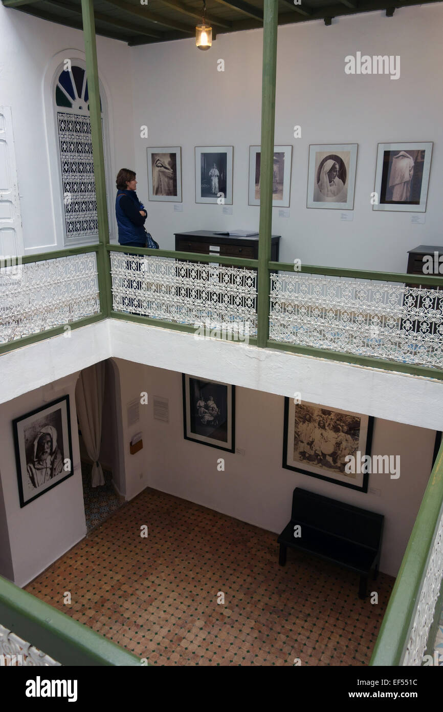 Inside the Maison de la Photographie 1870-1950 Marakech photography museum Stock Photo