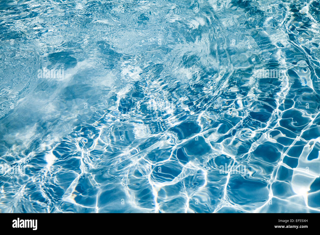 Bright deep blue pool water background texture Stock Photo