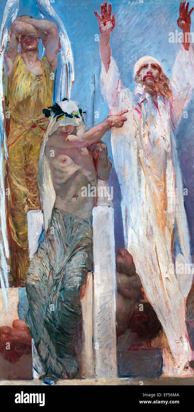 Il Precursore - the Precursor 1927 Giulio Aristide Sartorio 1860-1932  ( Vatican Collection of Modern Religious Art Rome Italy ) Stock Photo