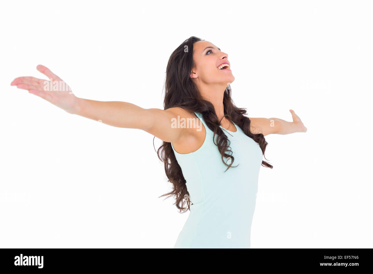Carefree young beautiful long hi-res stock photography and images - Alamy