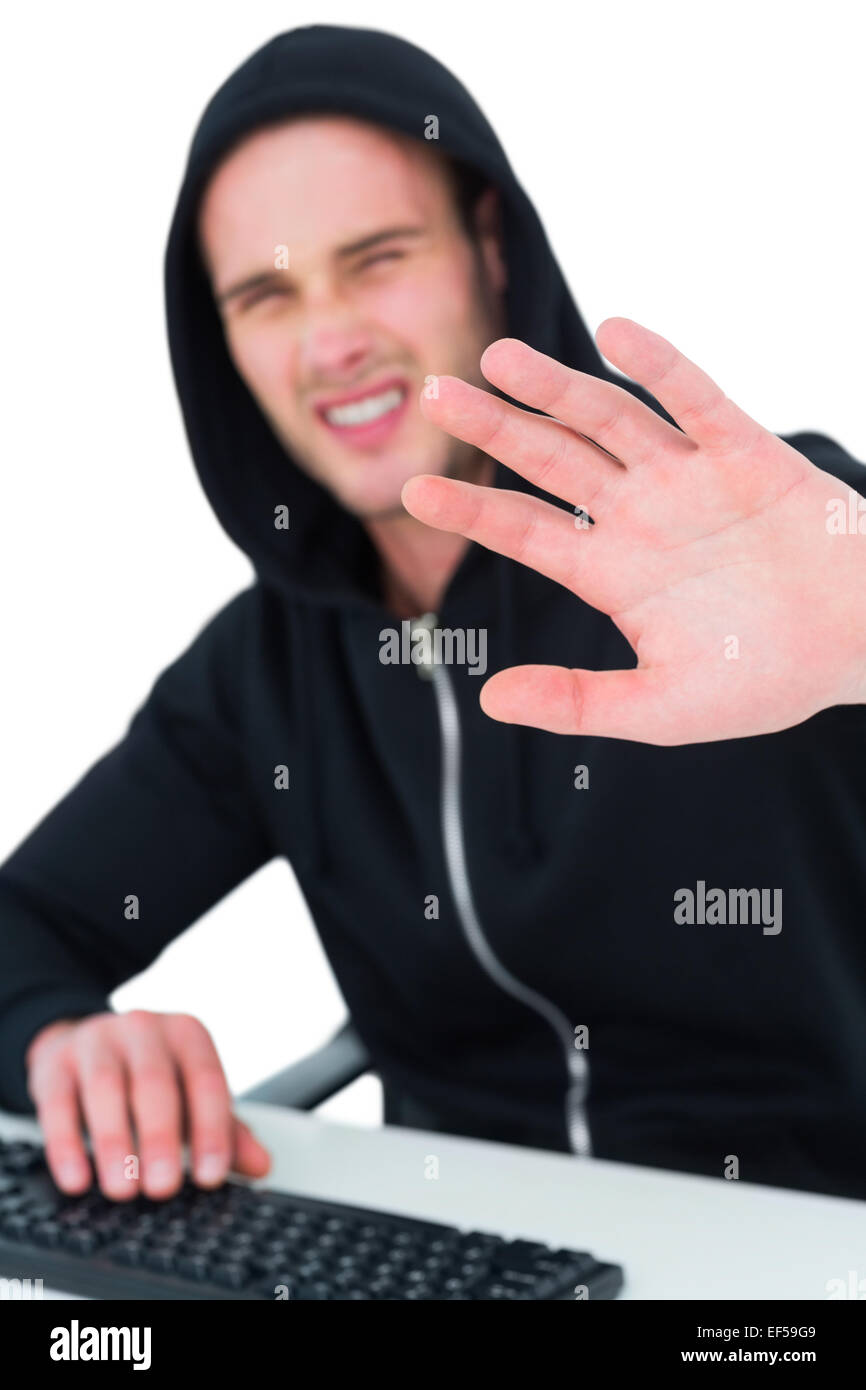Man frowning computer screen in hi-res stock photography and images - Alamy