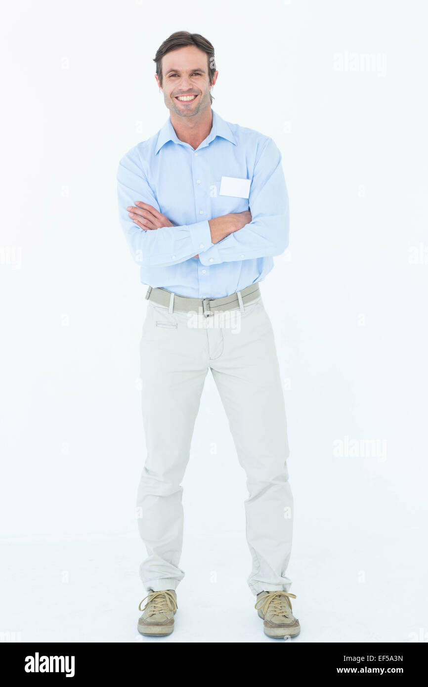 Supervisor smiling crossed arms hi-res stock photography and images - Alamy