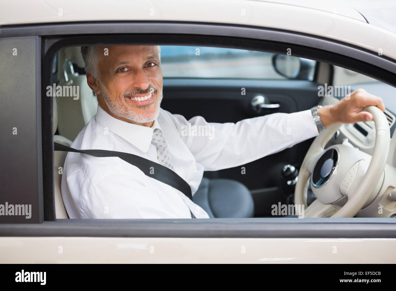 Businessman sitting wheel car hi-res stock photography and images - Alamy