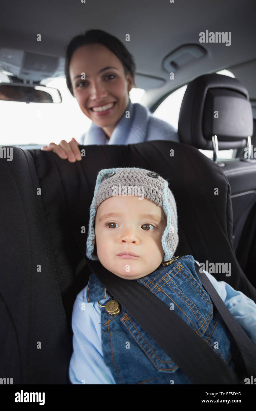 checking a car seat