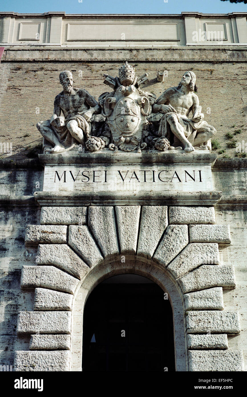 Vatican Museum entrance Rome Italy Stock Photo