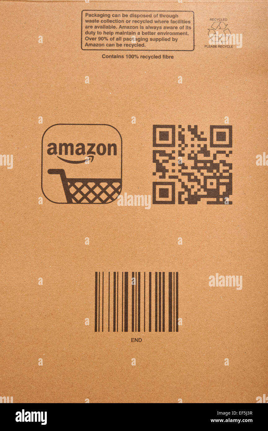 Amazon cardboard packages Stock Photo Alamy