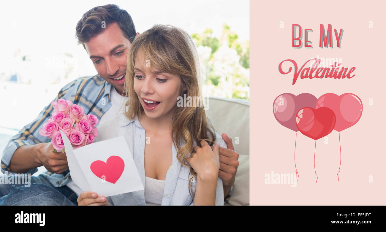 Couple with flowers hi-res stock photography and images - Alamy
