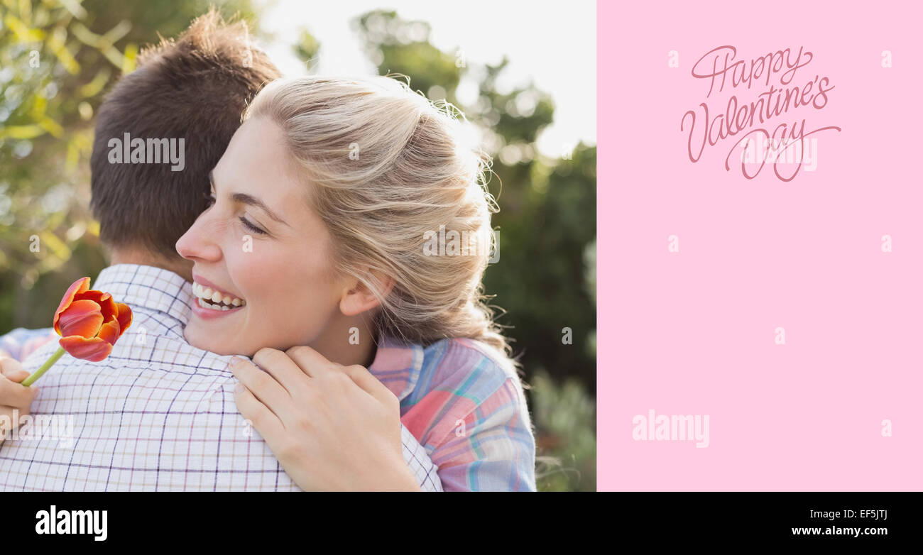 Woman young arms around embracing hi-res stock photography and images ...