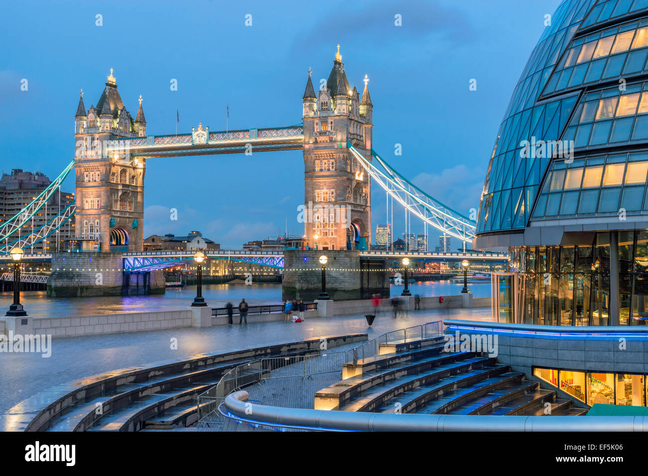 Tower Bridge and City Hall Stock Photo