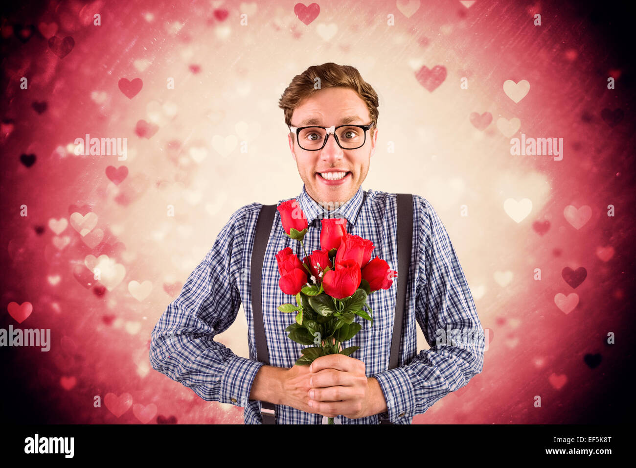 Glowing red rose flower bouquet hi-res stock photography and images - Alamy