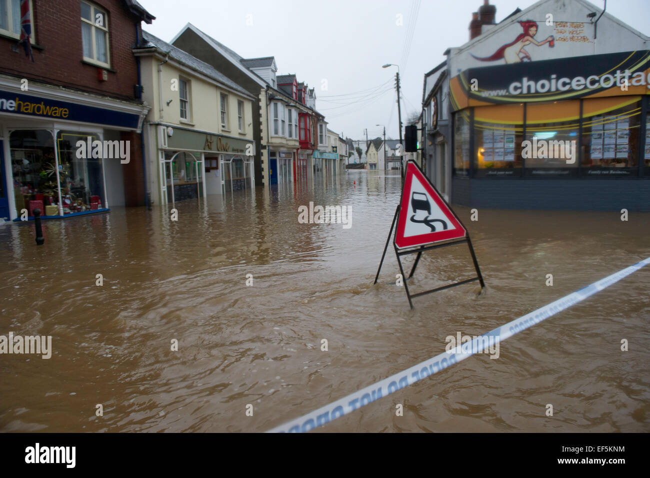 Braunton flood December 2012 Stock Photo