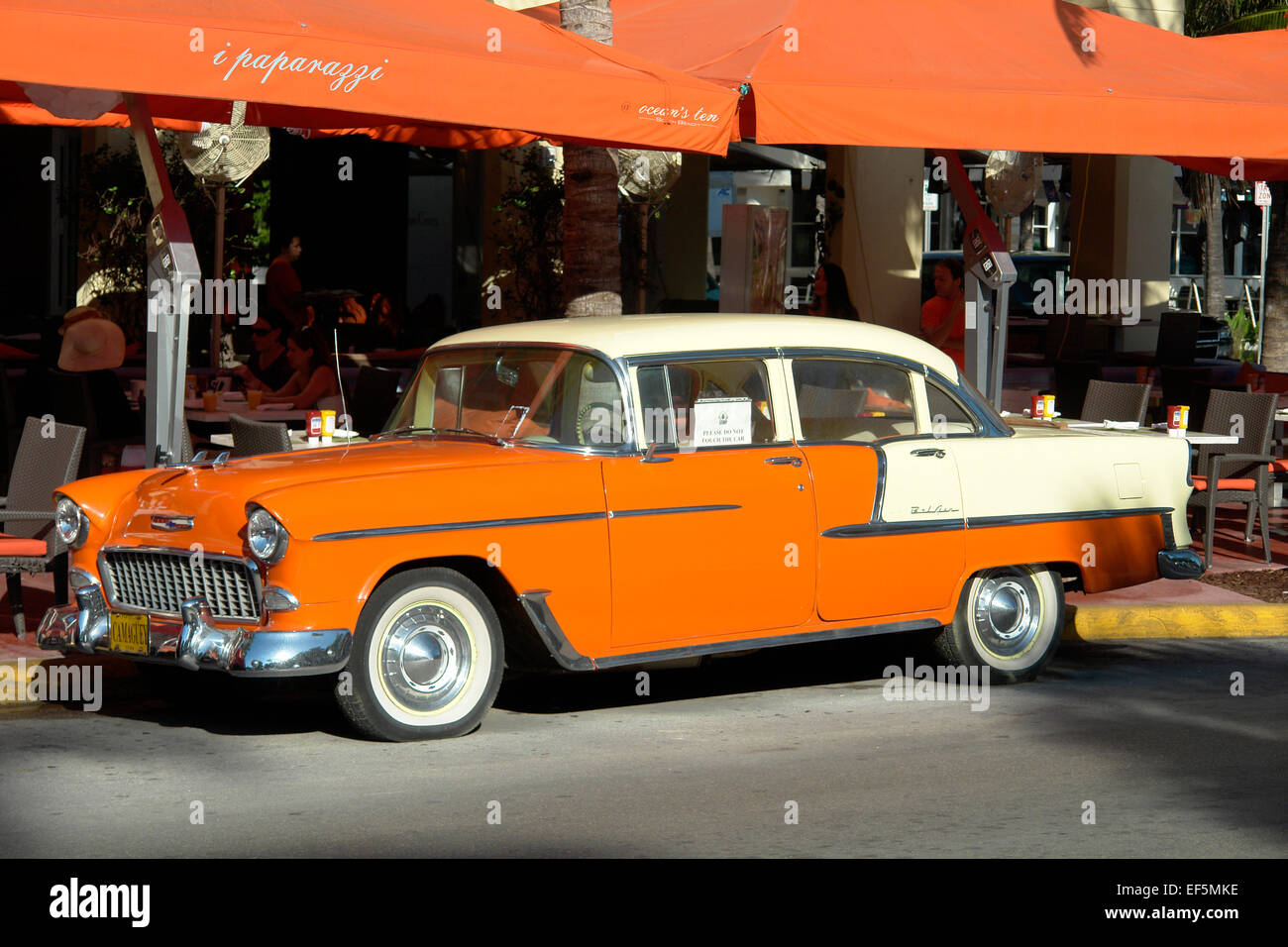 Micro Machines - Insiders - Chevy Bel Air Orange - Miniature Vintage - Emballage D'Origine