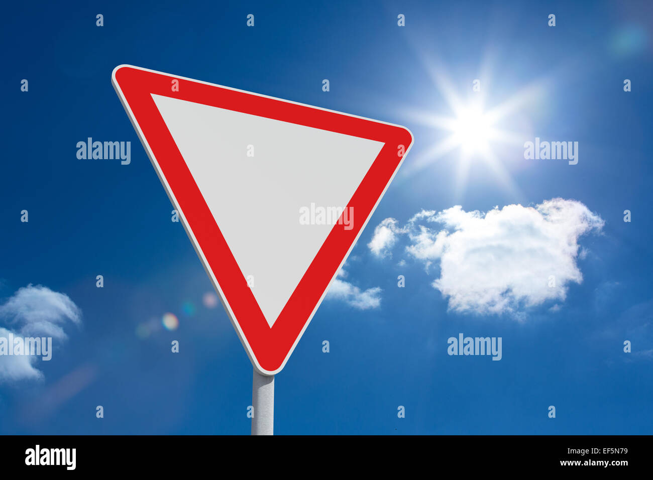 Hazard triangle blue hi-res stock photography and images - Alamy