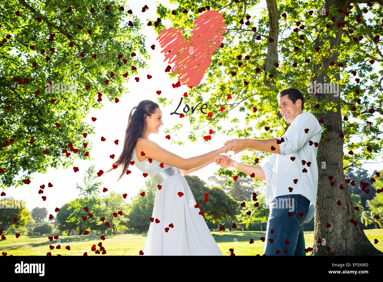 Composite image of love heart Stock Photo