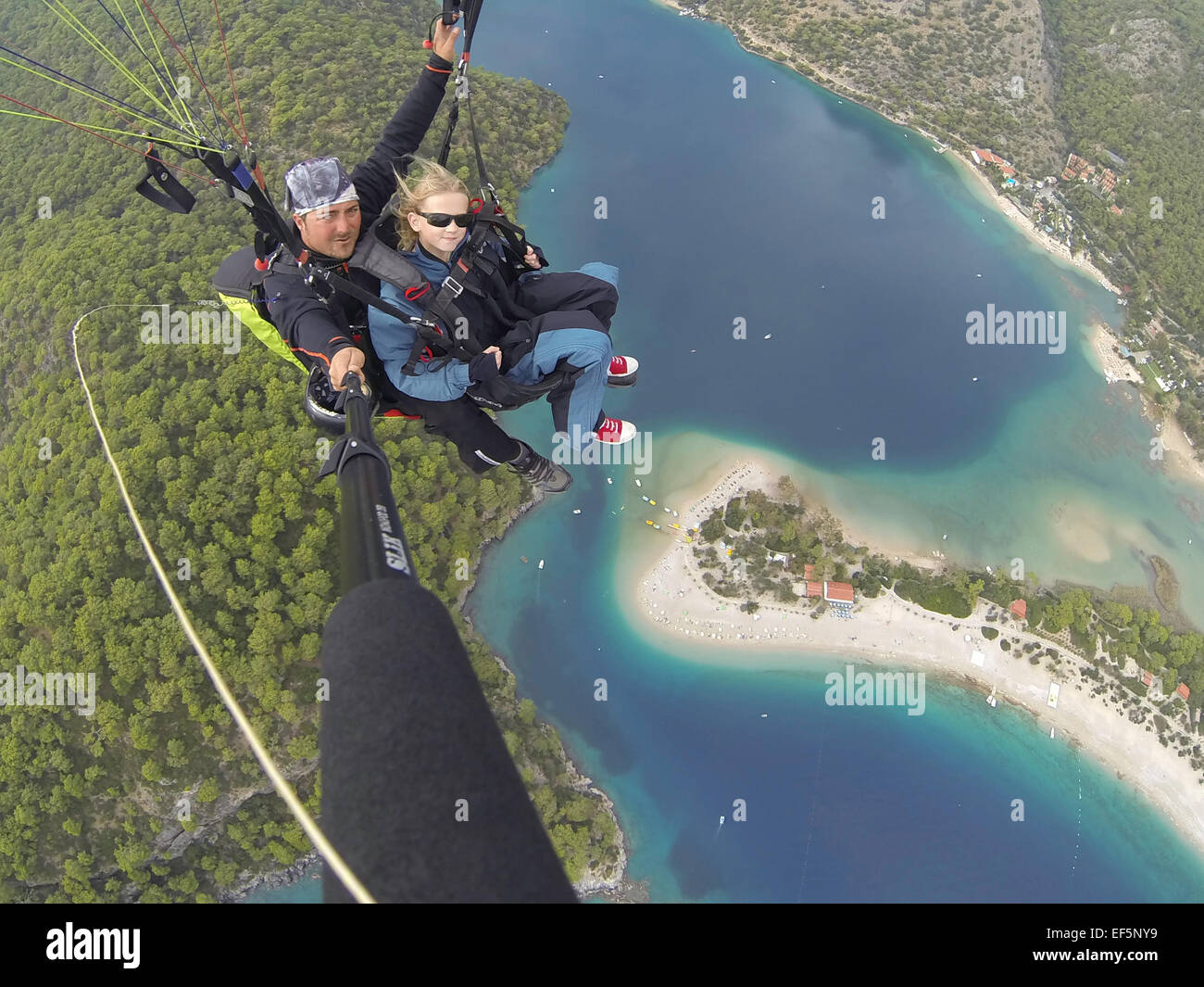parapenting paragliding Oludeniz Turkey Stock Photo