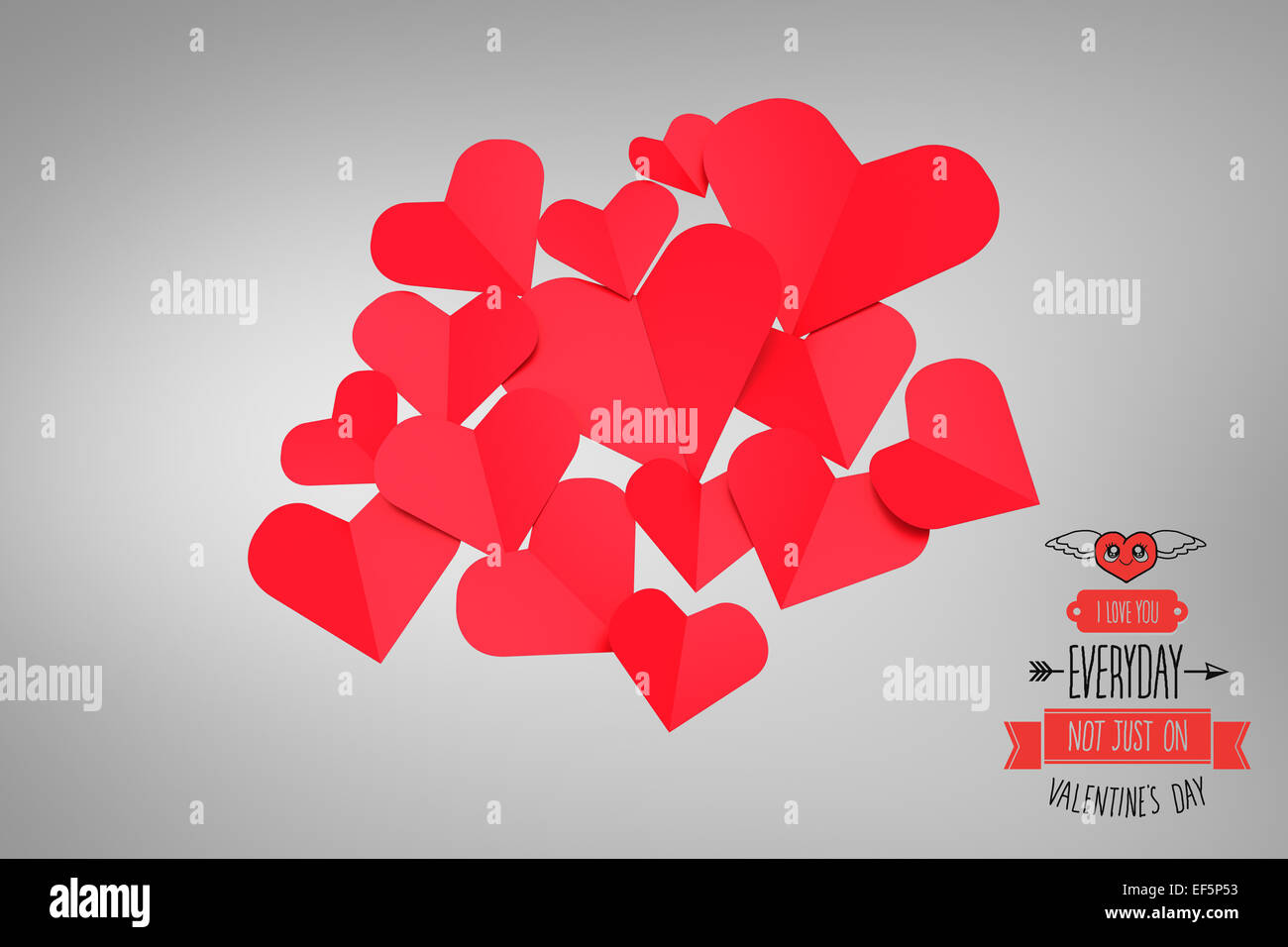Composite image of cute valentines message Stock Photo