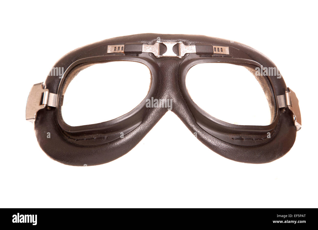 vintage biker googles studio cutout Stock Photo