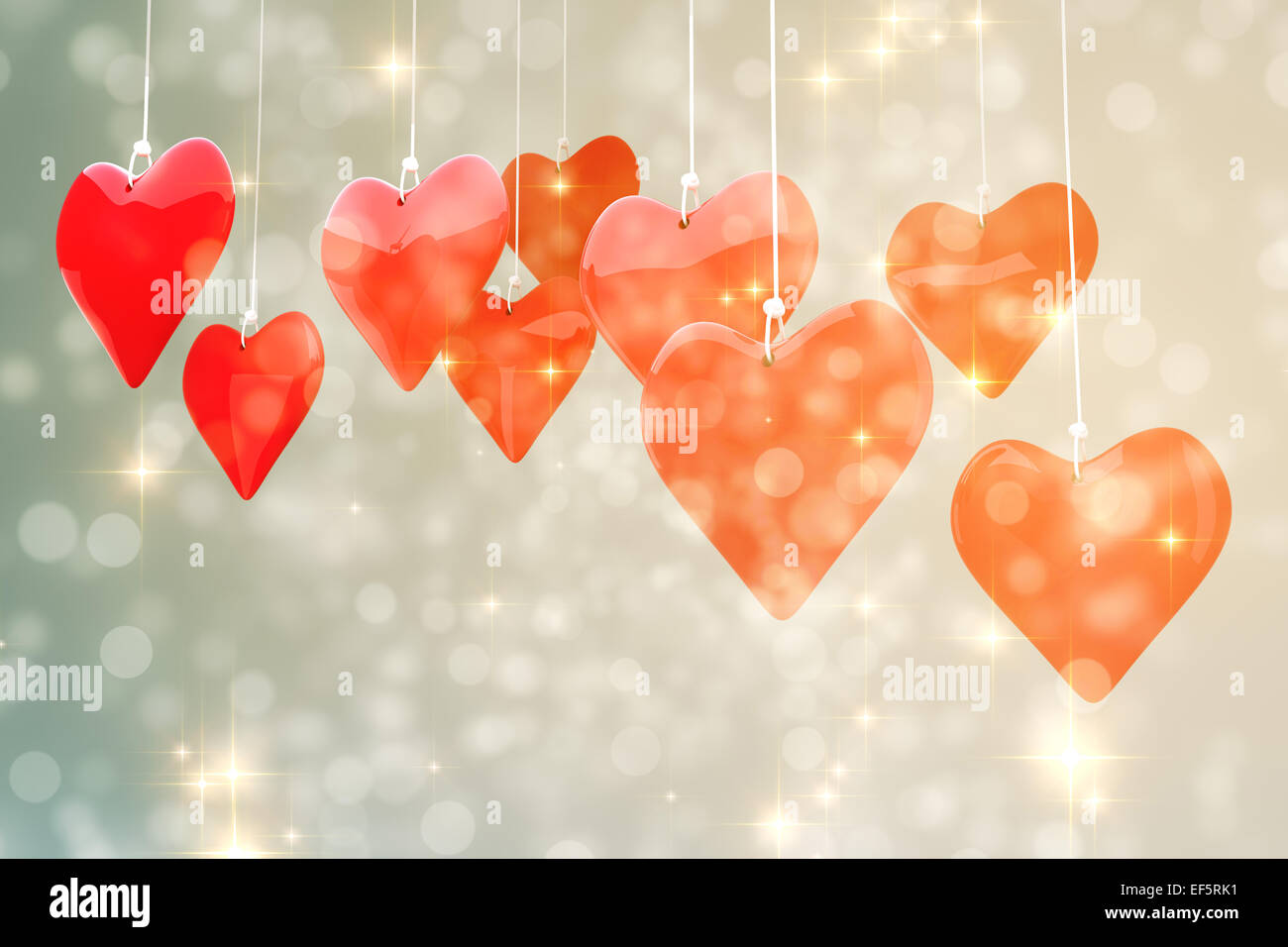 Composite image of love hearts Stock Photo