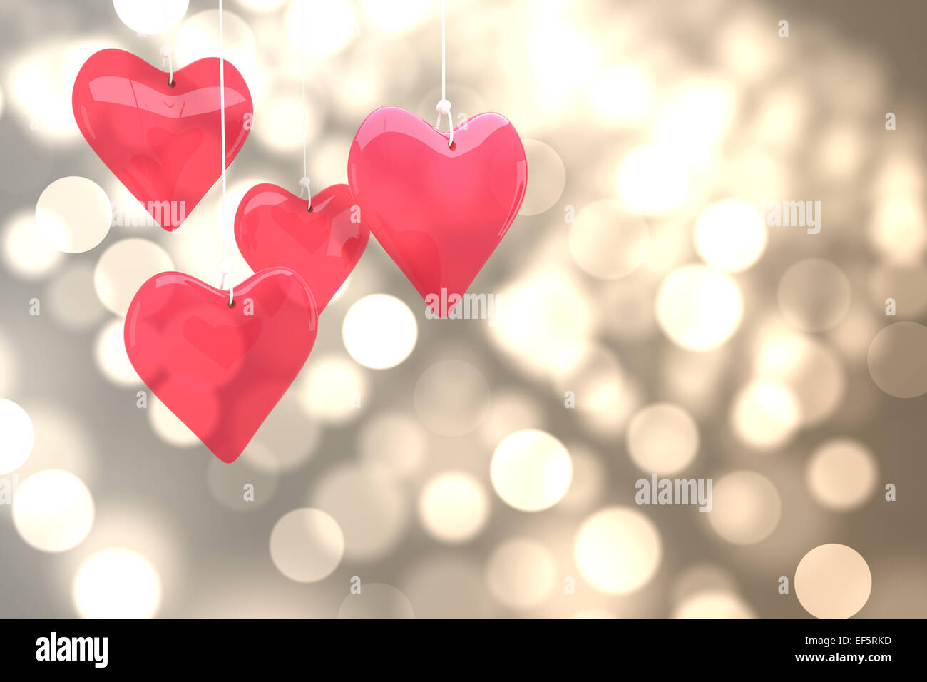 Composite image of love hearts Stock Photo