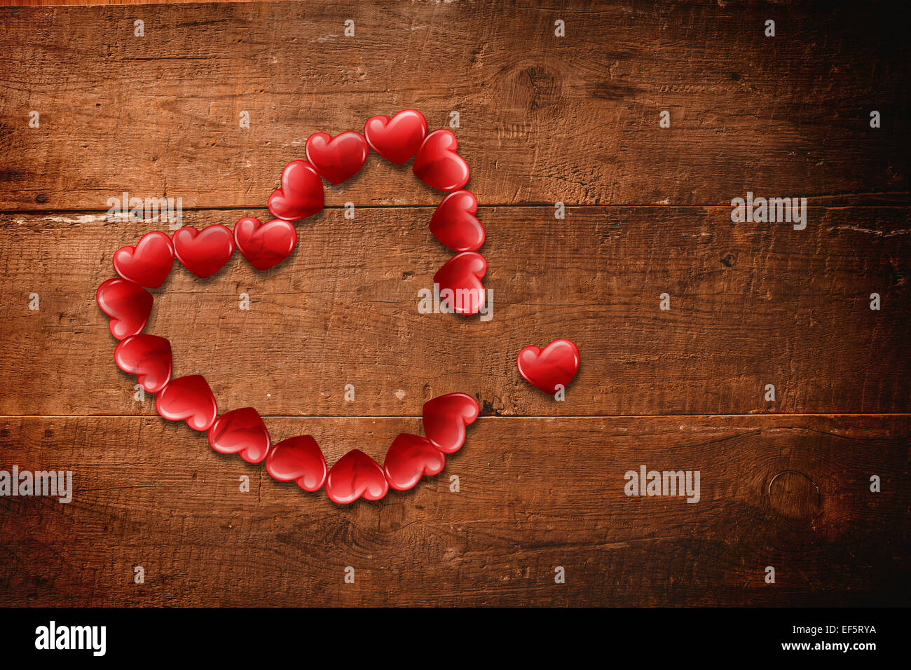 Composite image of red love hearts Stock Photo - Alamy
