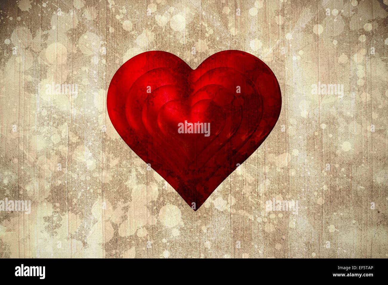 Composite image of red love heart Stock Photo