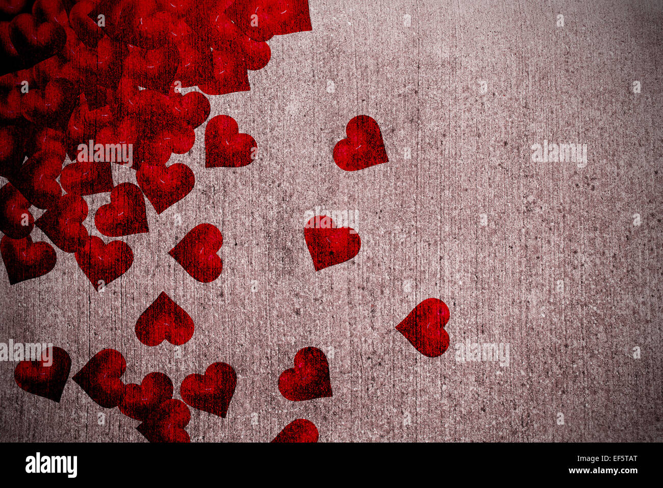 Composite image of red love hearts Stock Photo - Alamy