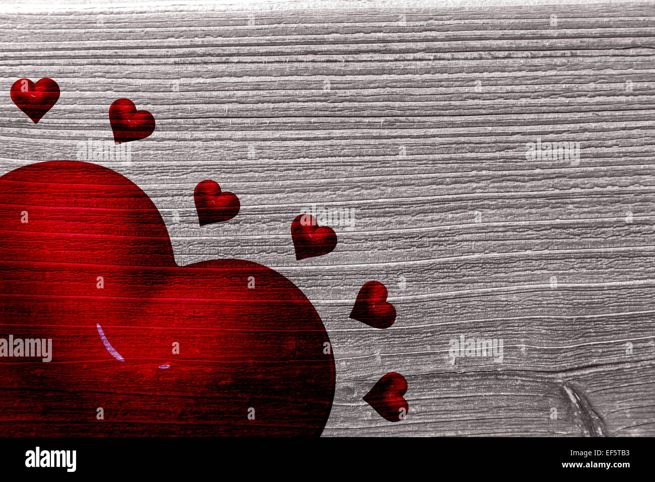 Composite image of red love hearts Stock Photo - Alamy