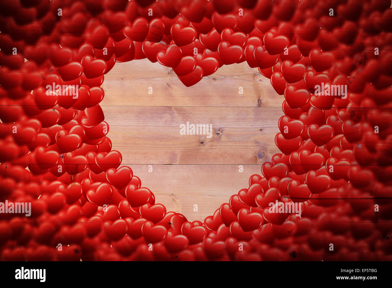 Composite image of red love hearts Stock Photo