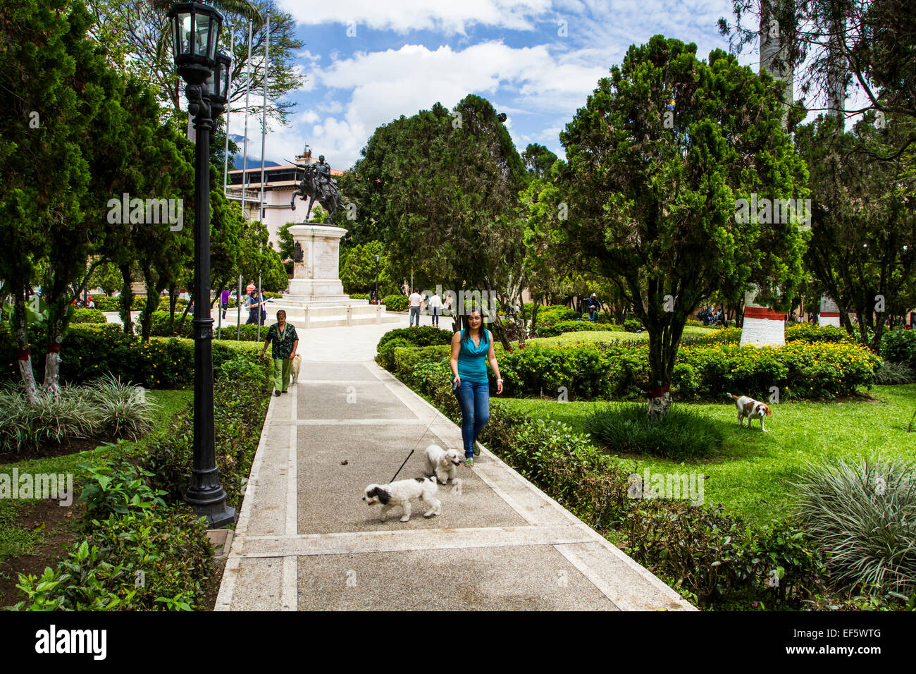 Bolivar Square (Plaza Bolivar). Merida, Merida, Venezuela. Stock Photo