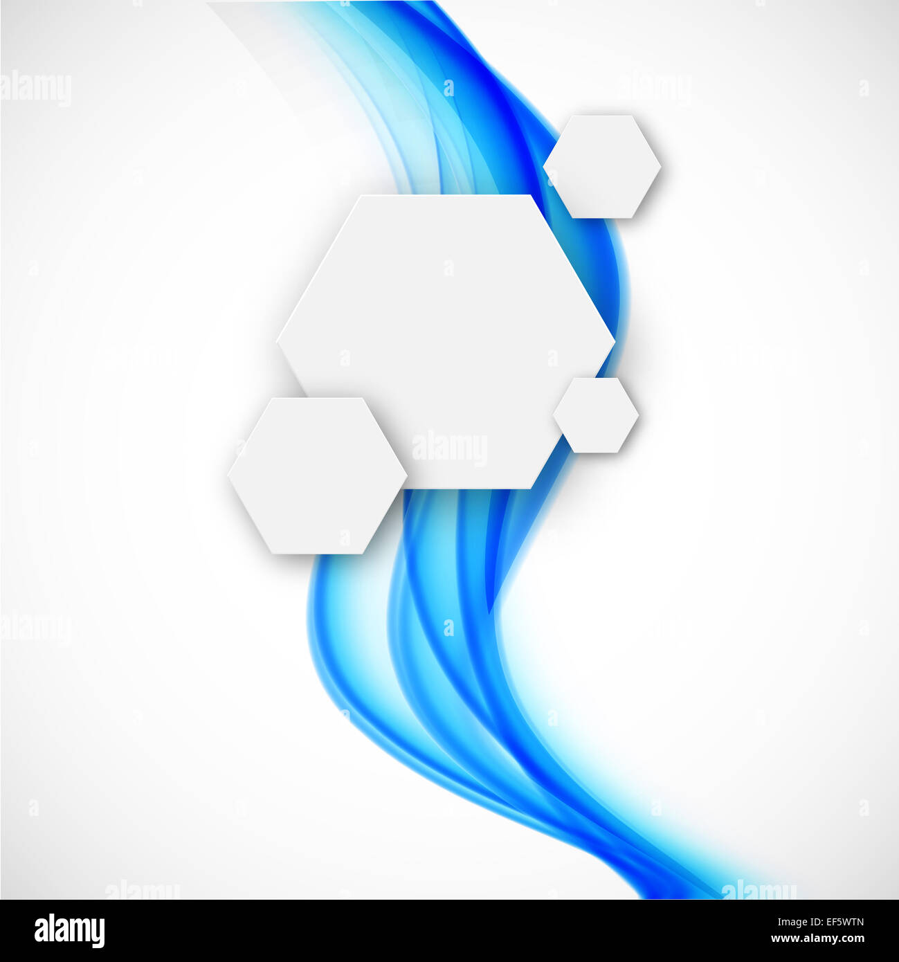 Abstract technology blue hexagon wave hi-res stock photography and ...