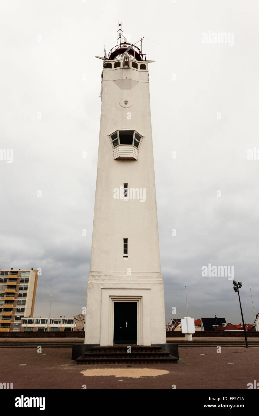 Noordwijk Lighthouse. Noordwijk, South Holland, Netherlands. Stock Photo