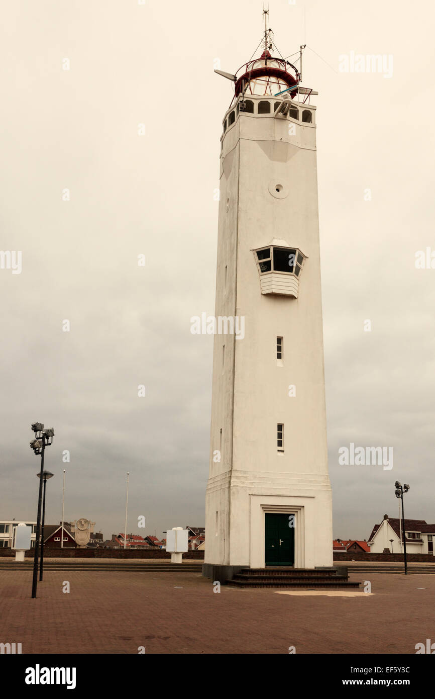 Noordwijk Lighthouse. Noordwijk, South Holland, Netherlands. Stock Photo