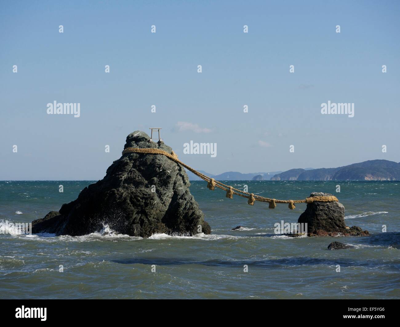 Meoto Iwa in Mie Prefecture, Japan Stock Photo