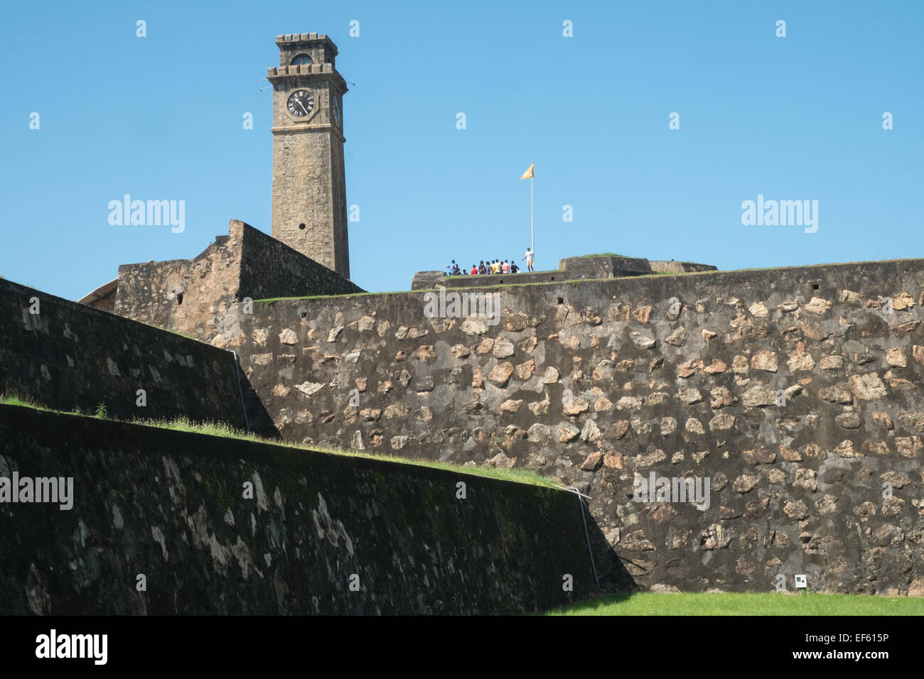 At clock tower at Dutch Fort,Old Town of Galle,Sri Lanka.Sri Lanka